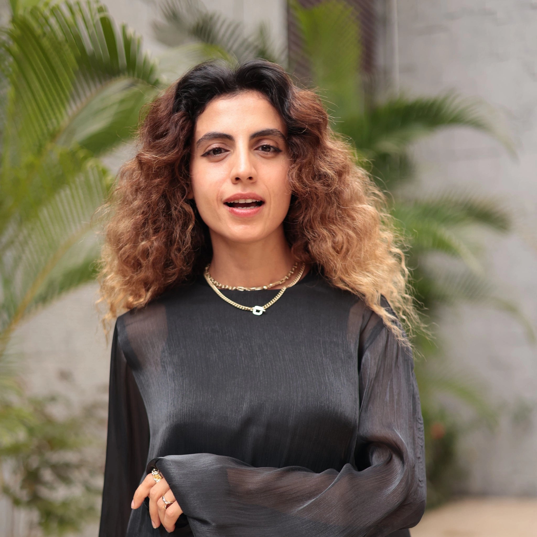 Silk Eclipse Sheer Top