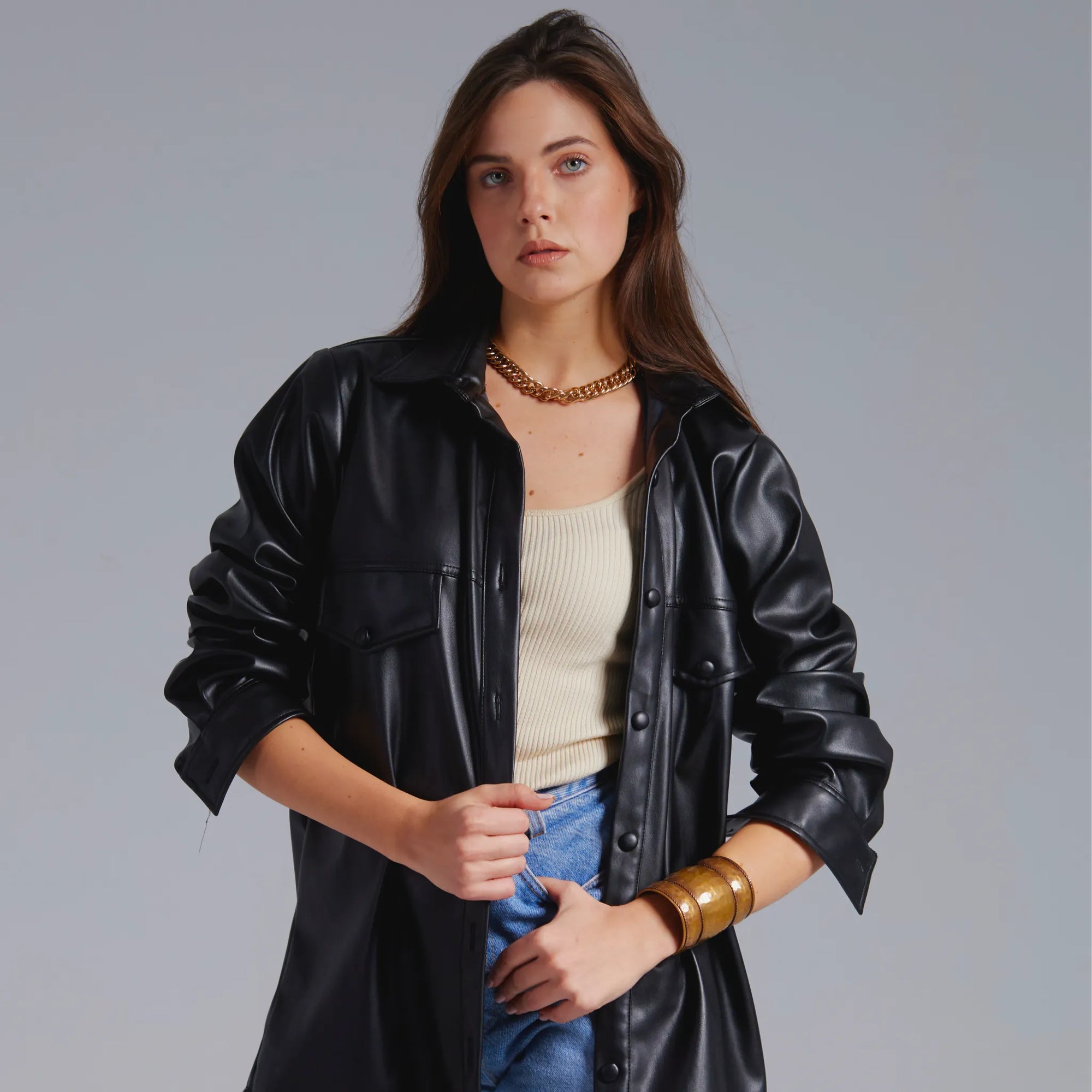 The Convertible Leather Shirt