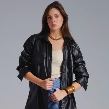 The Convertible Leather Shirt