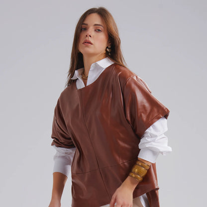 Essential Leather Layer In Brown