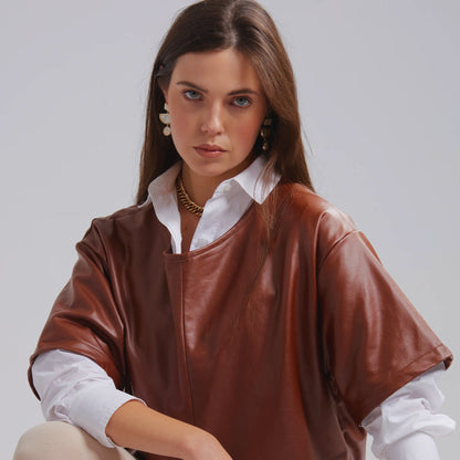 Essential Leather Layer In Brown