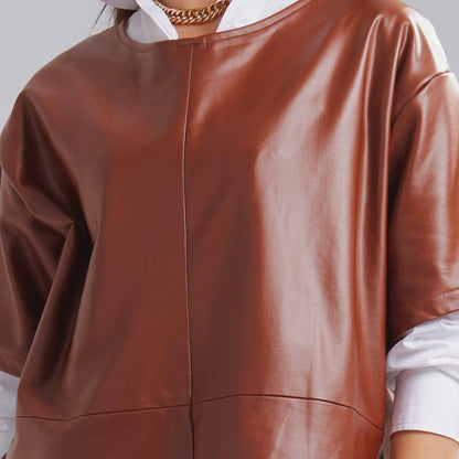 Essential Leather Layer In Brown