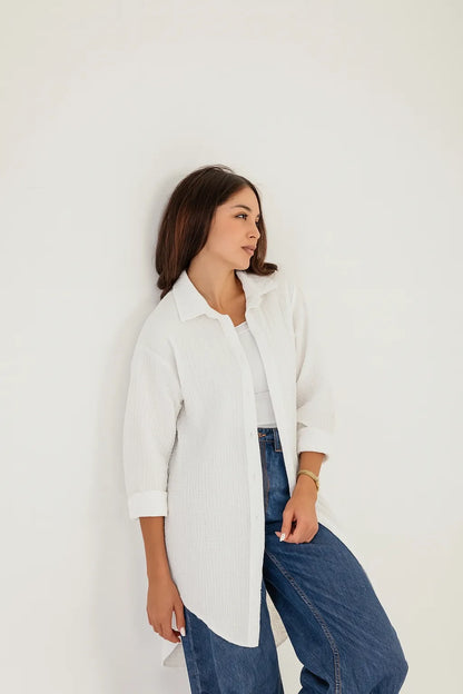 The Essential Oversized Cotton Shirt – White