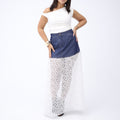 Denim Lace Harmony Skirt