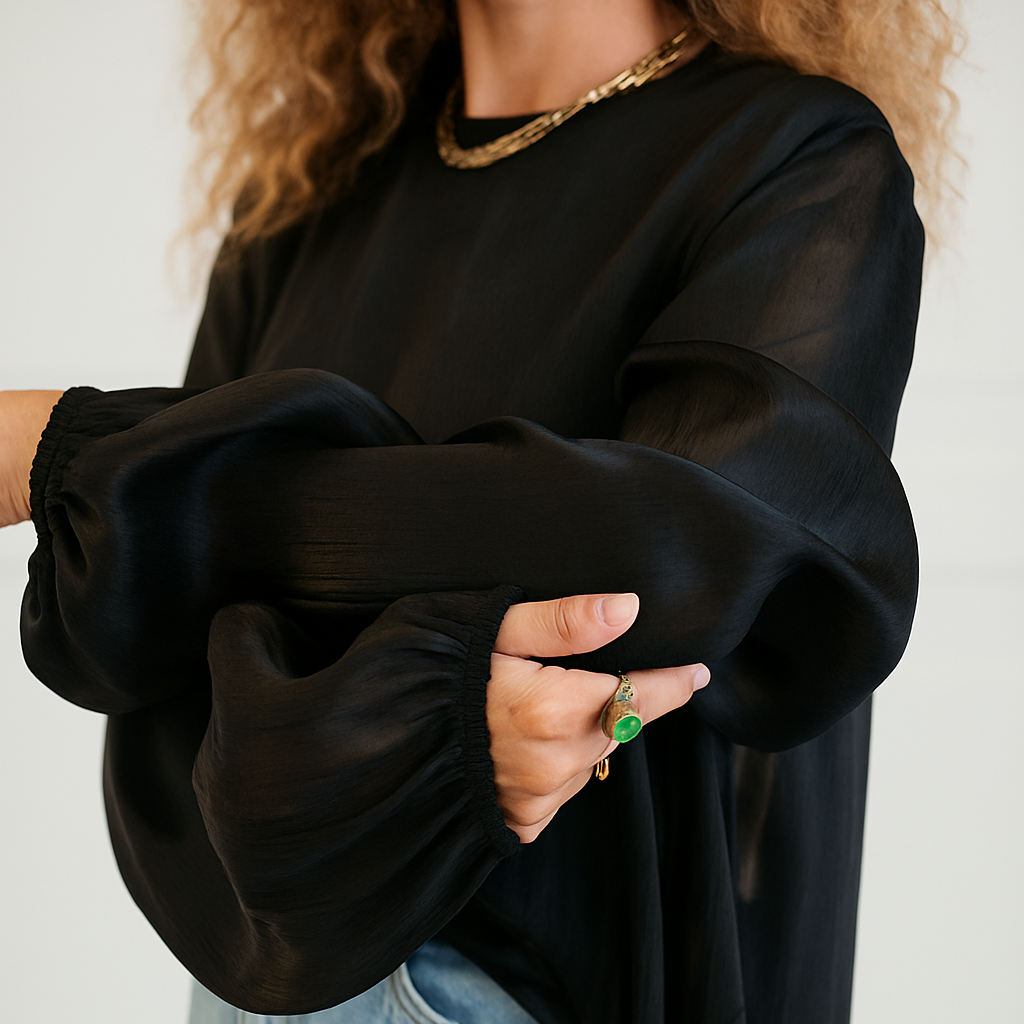 Silk Eclipse Sheer Top