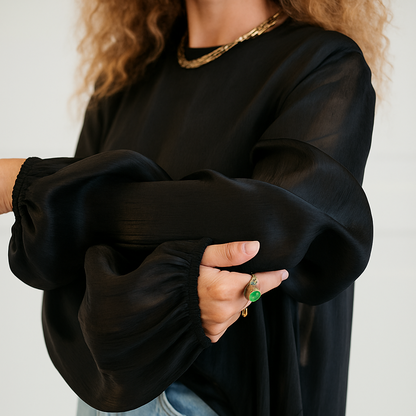 Silk Eclipse Sheer Top