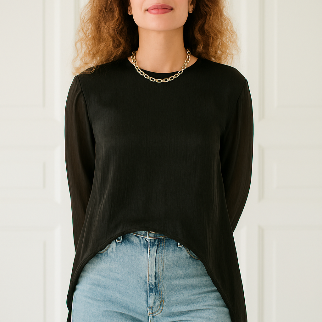 Silk Eclipse Sheer Top