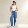 Meadow Flare Embroidered Denim