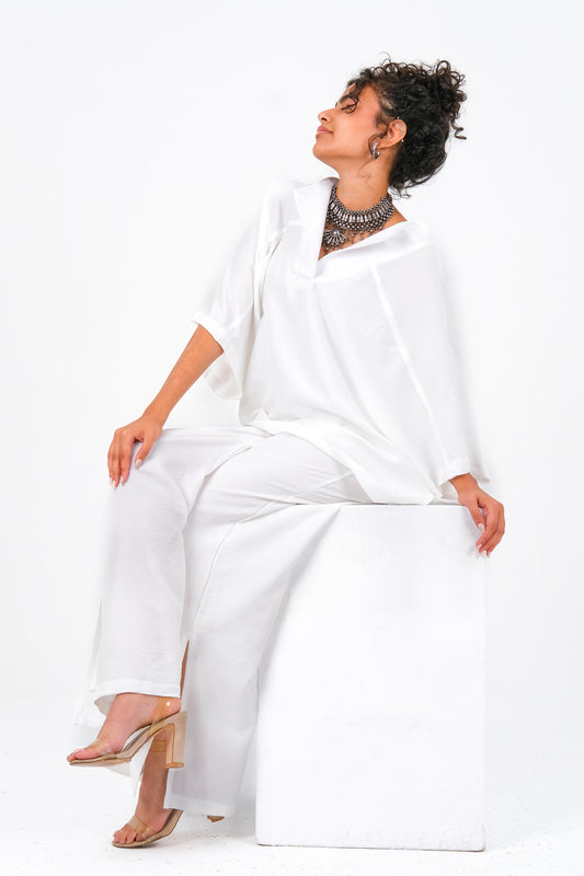 The essential linen set in white