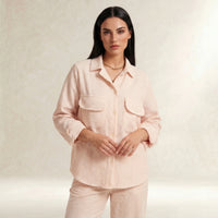 Pink Sparkle Linen Shirt