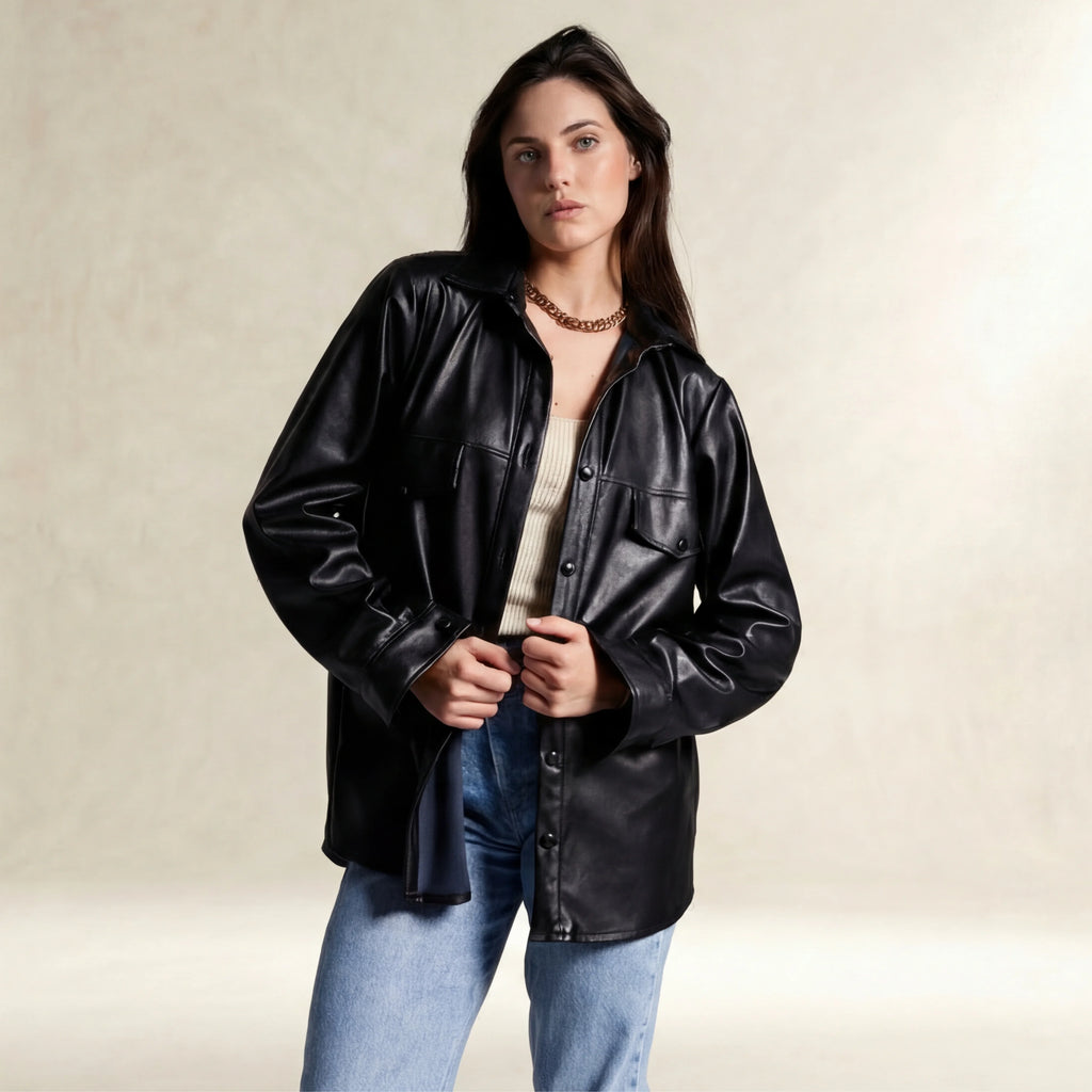 The Convertible Leather Shirt