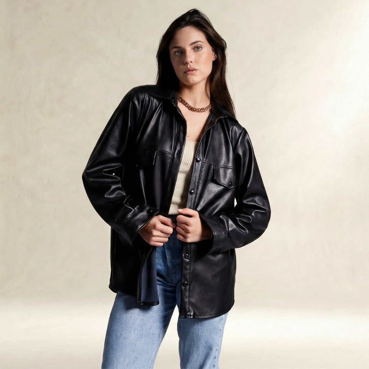 The Convertible Leather Shirt