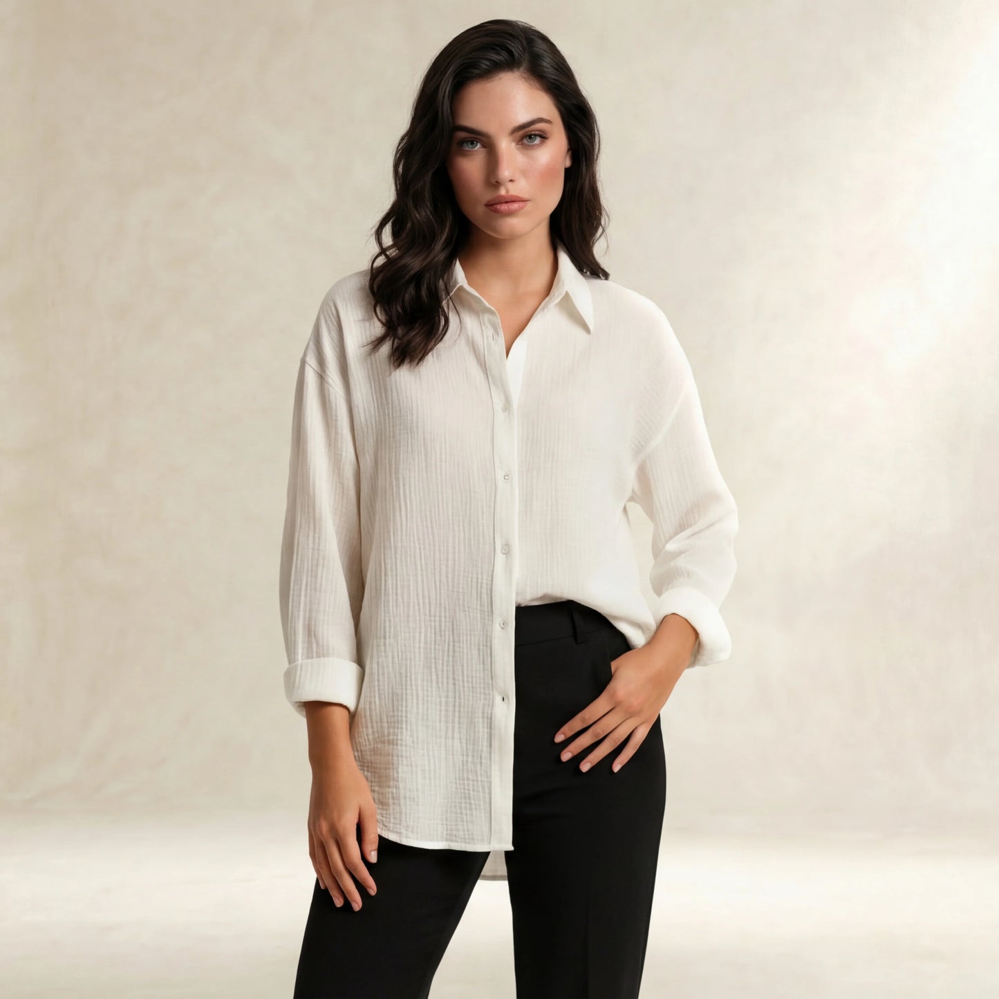 The Essential Oversized Cotton Shirt – White