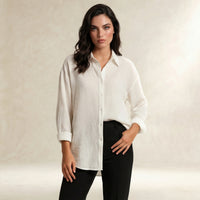 The Essential Oversized Cotton Shirt – White