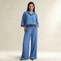 The Linen Breeze Set in blue