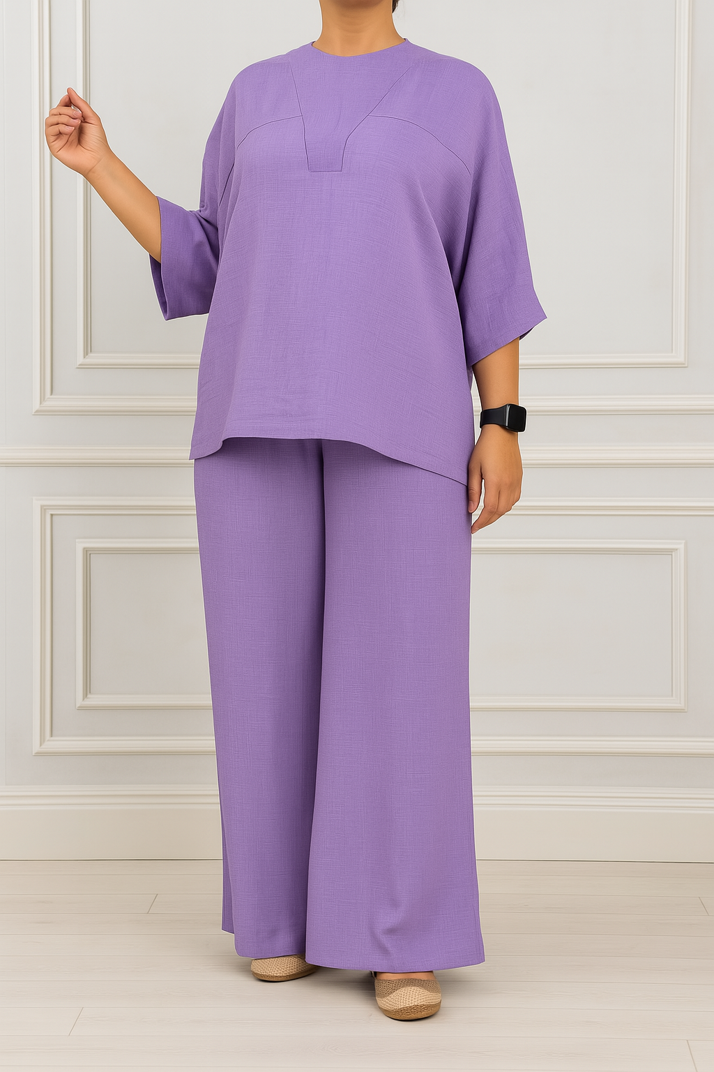 The Essential Linen Set in Purple