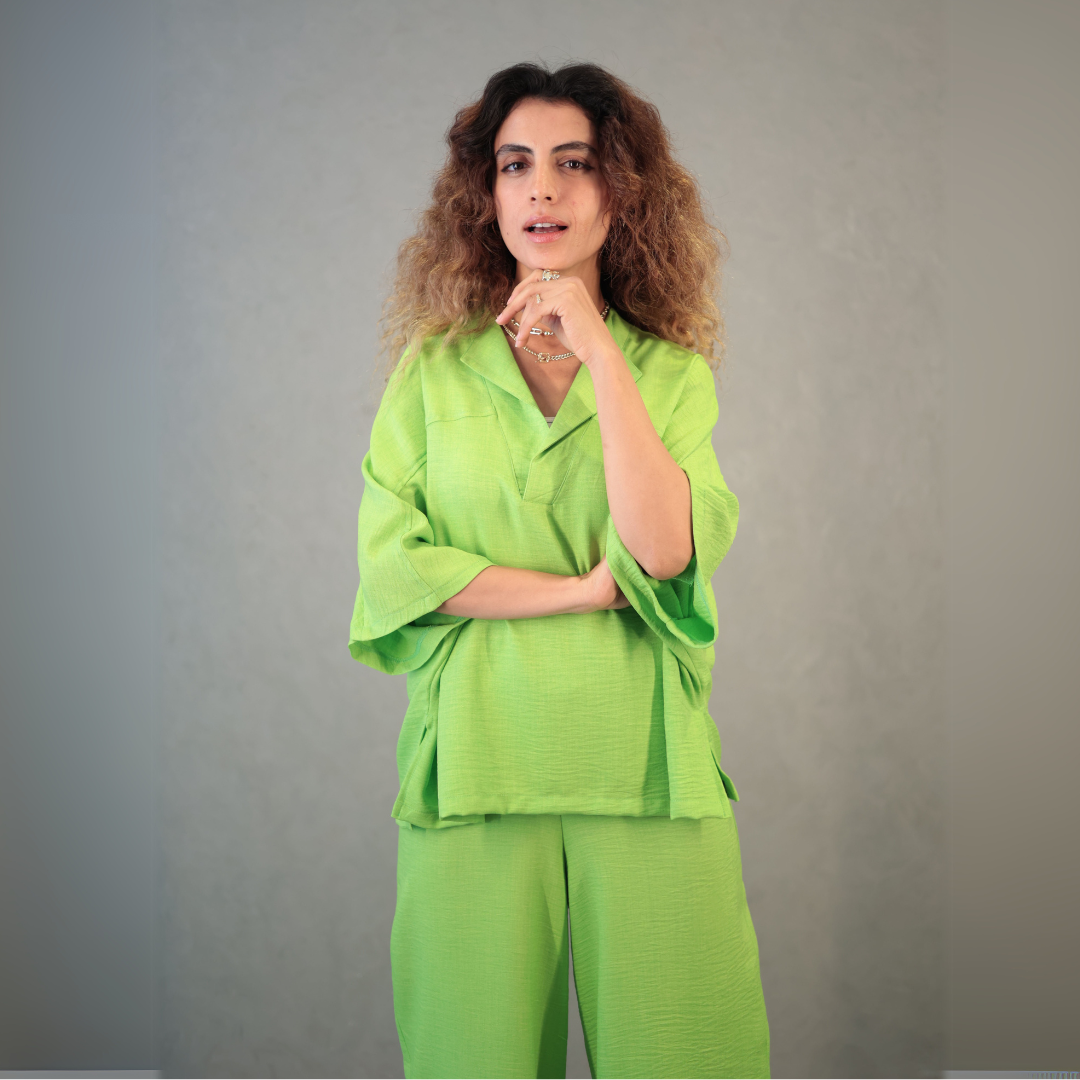 The Linen Breeze Set Kiwi Green