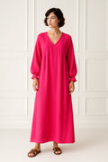 Sunset Ease Maxi Dress - Fuchsia