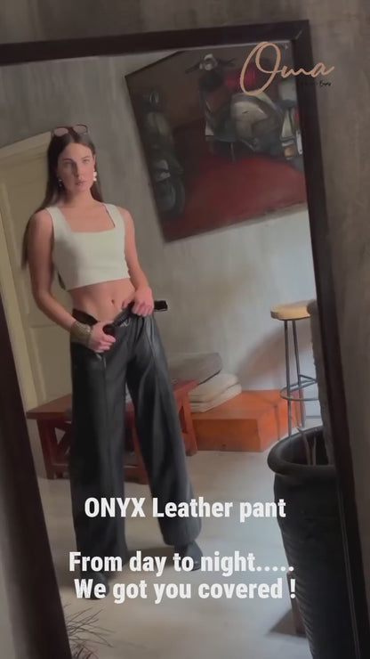 Onyx Luxe Leather Pants