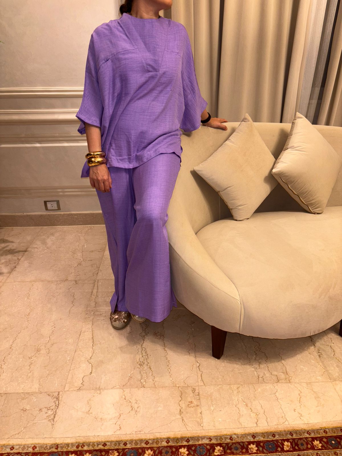 The Essential Purple Linen Set