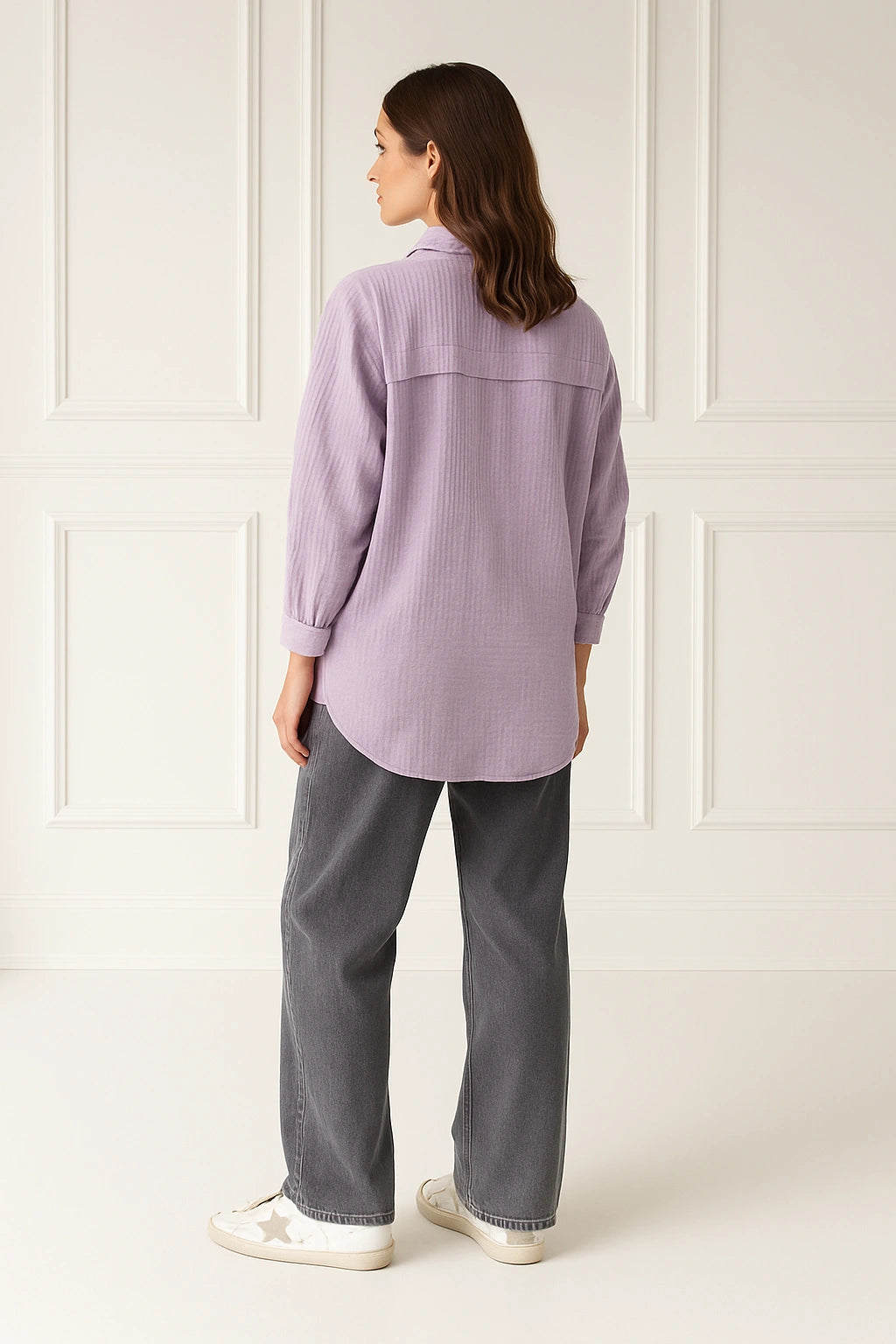 The Essential Oversized Cotton Shirt – Lavendar